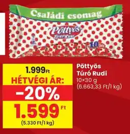 Spar Pöttys Túró Rudi ajánlat