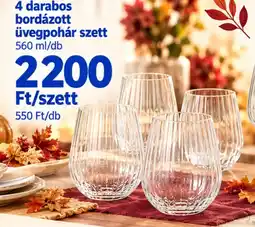 Pepco bordázott üvegpohár szett ajánlat