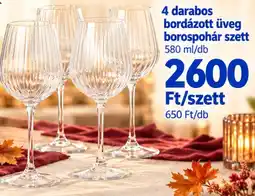 Pepco bordázott üveg borospohár ajánlat