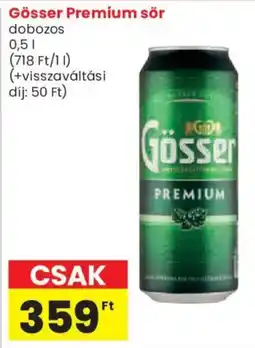 Spar Gösser premium sör ajánlat