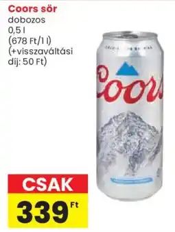 Spar Coors sör ajánlat
