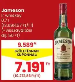 Spar Jameson ir whiskey ajánlat
