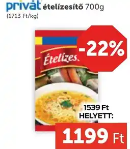 PRIVÁT Privát ételizésítő ajánlat