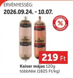 PRIVÁT Kaiser májas ajánlat