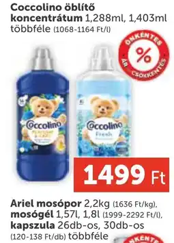 PRIVÁT Coccolino öblítő koncentrátum ajánlat