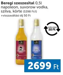 PRIVÁT Beregi szeszesital ajánlat