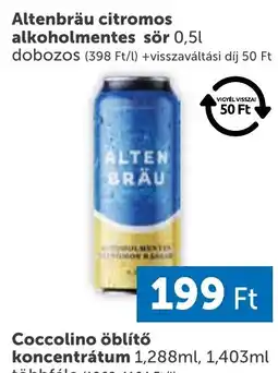 PRIVÁT Altenbräu citromos alkolholmentes sör ajánlat