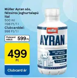 Tesco Müller Ayran sós, félszíros joghurtalapú ital ajánlat
