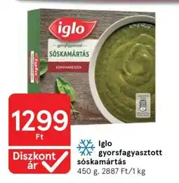 Tesco Iglo gyorsfagyasztott sóska mártás ajánlat