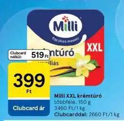 Tesco Milli XXL Krémtúró ajánlat