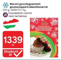 Tesco Maroni gyorsfagyasztott gesztenyepüré édesítőszerrel ajánlat