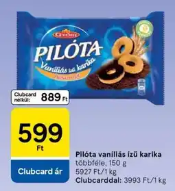 Tesco Pilóta vaníliás ízű karika ajánlat