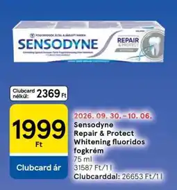 Tesco Sensodyne Repair & Protect Whitening fluoridos fogkrém ajánlat