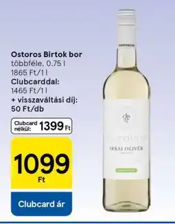 Tesco Ostoros Birtok bor ajánlat