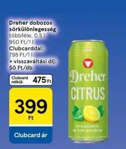 Tesco Dreher dobozos sörkülönlegesség ajánlat