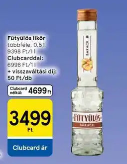 Tesco Fütyülős likőr ajánlat