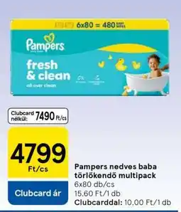 Tesco Pampers nedves baba törlőkendő multipack ajánlat