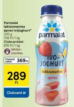 Tesco Parmalat laktózmentes epres ivójoghurt ajánlat
