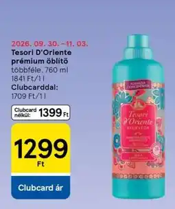 Tesco Tesori D'Oriente prémium öblítő ajánlat