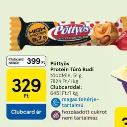 Tesco Pöttyös Protein Túró Rudi ajánlat