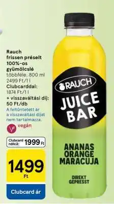 Tesco Rauch Juice Bar Ananas Orange Maracuja ajánlat