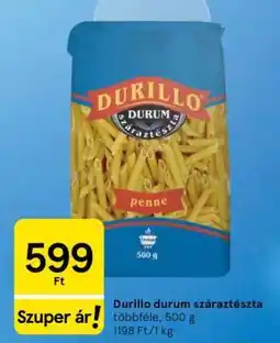 Tesco Durillo durum száraztészta ajánlat