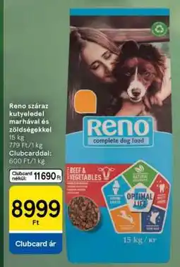 Tesco Reno száraz kutyaeledel marhával és zöldségekkel ajánlat