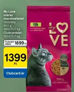 Tesco MY LOVE SZÁRAZ MACSKAELEDEL ajánlat