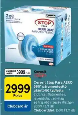 Tesco Ceresit Stop Pára Aero 360° Páramentesítő Utántöltő Tabletta ajánlat