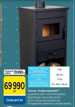 Tesco Termo-Kreka kandalló ajánlat