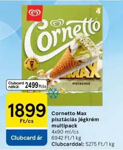 Tesco Cornetto Max pisztáciás jégkrém multipack ajánlat