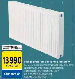 Tesco Hunor Premium acéllemez radiátor ajánlat