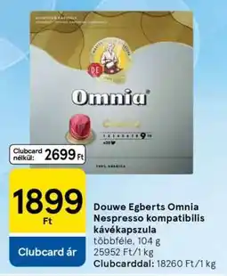 Tesco Douwe Egberts Omnia Nespresso Kompatibilis Kávékapszula ajánlat