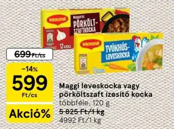 Tesco Maggi leveskocka vagy pörköltzaft-ízesítő kocka ajánlat