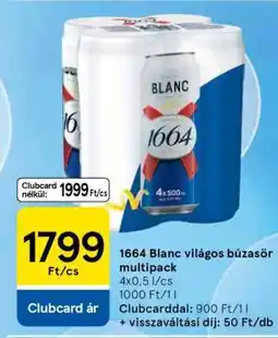 Tesco 1664 Blanc világos búzasör multipack ajánlat