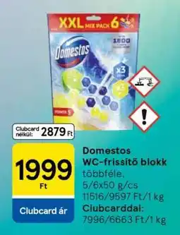 Tesco Domestos WC-frissítő blokk ajánlat