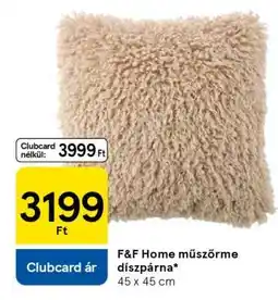 Tesco F&F Home műszőrme díszpárna ajánlat