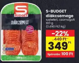 Spar S budget diákcsemege ajánlat