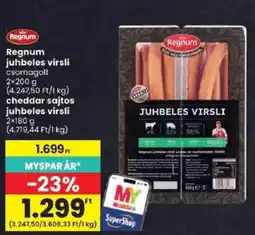 Spar Regnum juhbeles virsli ajánlat