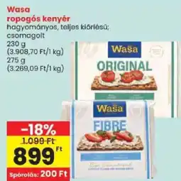 Spar Wasa ropogós kenyér ajánlat