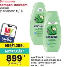 Spar Schauma sampon, balzsam ajánlat