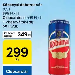 Tesco Kőbányai dobozos sör ajánlat