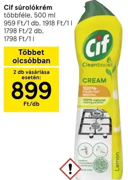 Tesco Cif súrolókrém ajánlat