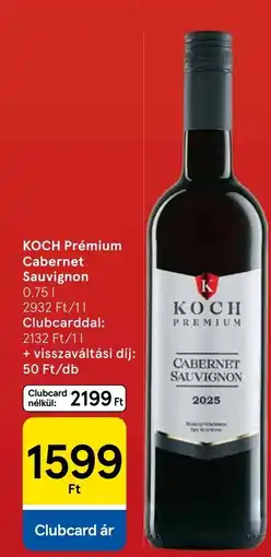 Tesco Koch premium cabernet sauvignon ajánlat