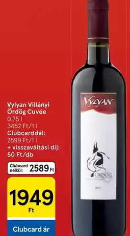Tesco Vylyan villányi ördög cuvée ajánlat