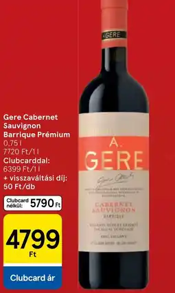 Tesco gere cabernet sauvignon ajánlat