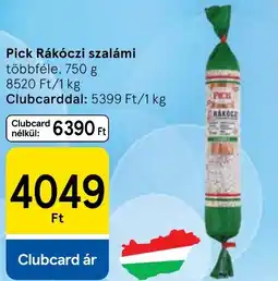 Tesco Pick Rákóczi szalámi ajánlat