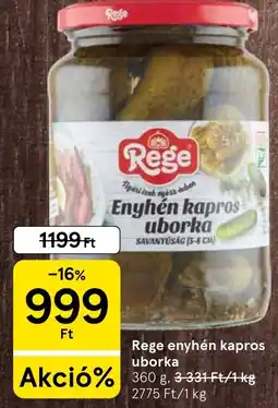 Tesco Rege enyhén kapros uborka ajánlat