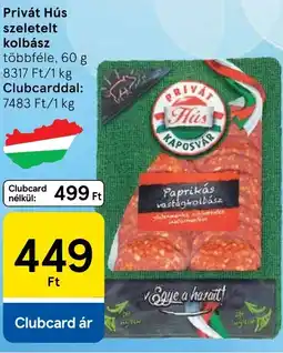 Tesco Privát Hús kolbász ajánlat