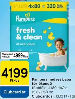 Tesco Pampers fresh & clean all over clean ajánlat